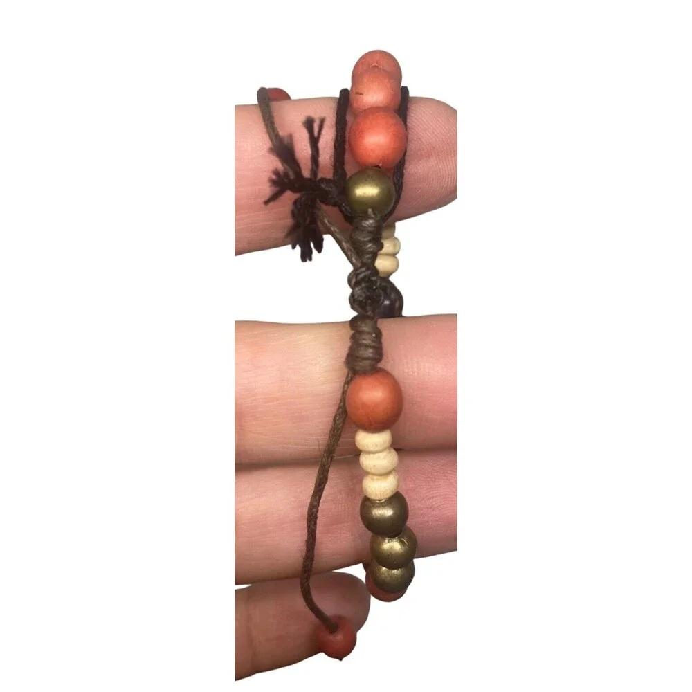 NWT Artisan bracelet Love is Project Handmade Beaded Boho adjustable nature
